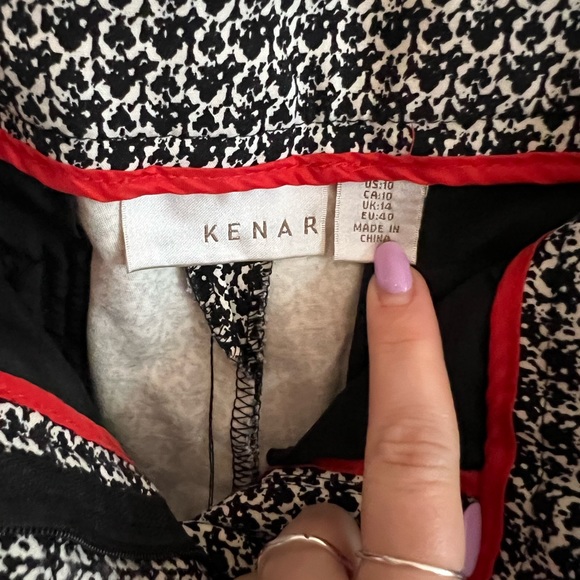 Kenar patterned dress pants, black & white - Picture 3 of 6